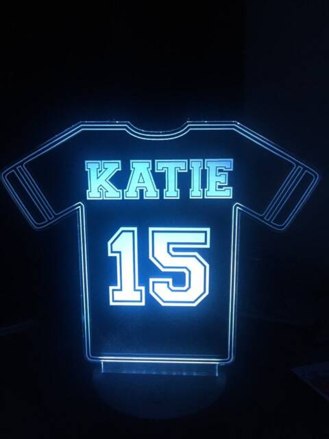 Soccer, Fotball T-Shirt 3D Illusion Smart App Control Night Light Bluetooth, Music, 7&16M Color Mobile App, Made in UK - image 1