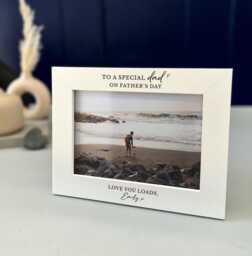 Personalized Fathers Day Gift Photo Frame - Best For Dad, Stepdad, From Daughter Happy Picture Birthday Idea - thumbnail 1