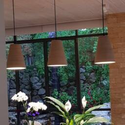 3 Ceramic Pendant Lights Carved Gray Kitchen Island Lighting - thumbnail 2