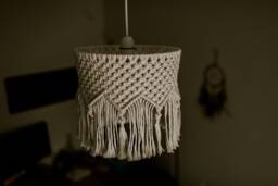 Macrame Light Shade - Made To Order Colour Options Pendant Lamp Bohemian Lampshade Chandelier Boho Gift Home Decor Recycled Cotton