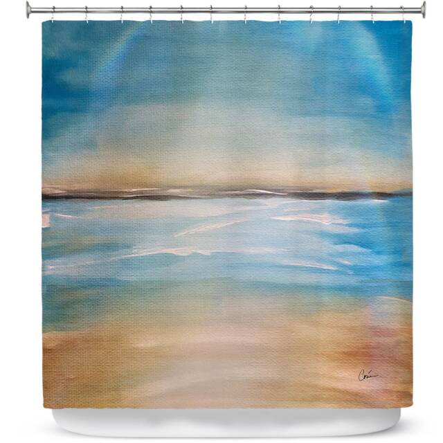 Blue Sea Shower Curtain By Corina Gallery Llc