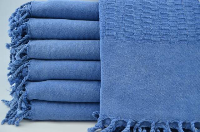 "Stone Washed Towel, , Beach Towel, Towel, Bohemian Towel, Tribal Towel, Stone Peshtemal, Blue Peshtemal, Peshtemal, 34""x67" - image 1