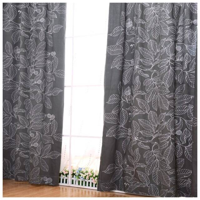 Window Curtain Panel/Window Treatment/Topper/Bedroom Drape/Bathroom Shower Curtain, Kids Nursery Children PlayroomCotton Cherry Tree, Gift - image 1