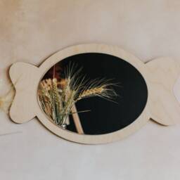 Wooden Cloud Mirror, Kids Room Decor, Shatterproof - thumbnail 2