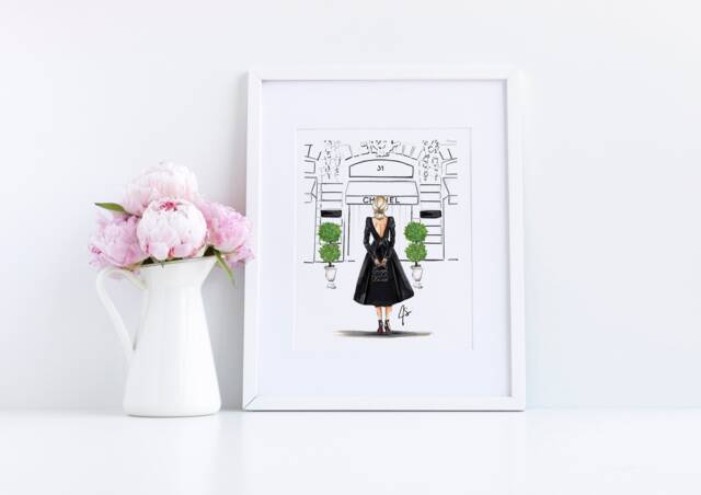 Art Printthe Boutique - Fashion Illustration Print - Paris Print-Fashion -Home Decor Wall Decor By Melsy's Illustrations - image 1