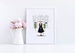 Art Printthe Boutique - Fashion Illustration Print - Paris Print-Fashion -Home Decor Wall Decor By Melsy's Illustrations - thumbnail 1