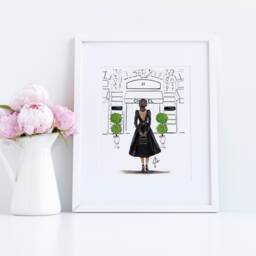 Art Printthe Boutique - Fashion Illustration Print - Paris Print-Fashion -Home Decor Wall Decor By Melsy's Illustrations - thumbnail 3