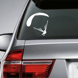 Paraglider Vinyl Decal, Adventure Sport Sticker, Skydiving Wall Art - thumbnail 3