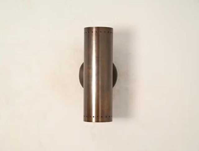 Modern Brass Wall Sconce, Mid Century Curved Light Fixture, Minimalist Hallway Lamp - image 1