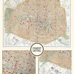 Old Map Of Paris - Plan De - 1892 Framed Print, 047 - thumbnail 2