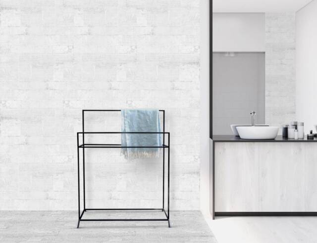 Clothes Rack // Hanger For Towels Skinny Minimalist Display Blankets - image 1