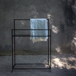 Clothes Rack // Hanger For Towels Skinny Minimalist Display Blankets - thumbnail 3