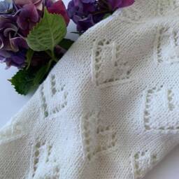 Hand Knitted Wool Baby Blanket, Rug - thumbnail 2