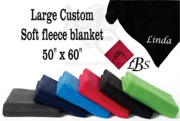 Personalized Large Soft Fleece Throw Blanket - Stadium Blanket Movie Camping School Events - thumbnail 1