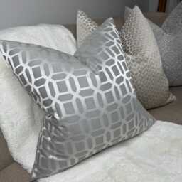 Luxury Cushion Cover, Silver Scatter Pillow Cover 18 - thumbnail 2
