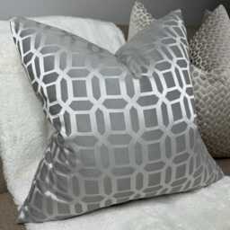 Luxury Cushion Cover, Silver Scatter Pillow Cover 18 - thumbnail 1