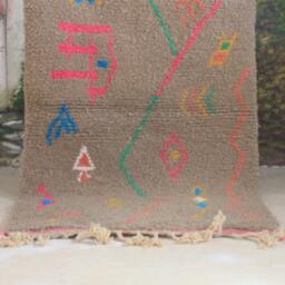 Authentic Moroccan Rug, Custom Fabulous Boujad Azilal Rug, Abstract Multicolored Carpet, Handmade Bohemian Rug - thumbnail 3