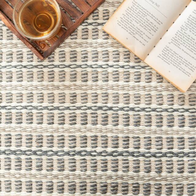 Hand Woven , Modern Style Newzealand Cotton & Blended Wool Area Indoor Rug. Entryway Or Runner Customisation Available - The Rug Baket - image 1
