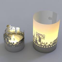 Zurich Skyline Gift Tube Shadow Play - Mesmerizing Candle Projection, Perfect Souvenir - thumbnail 3