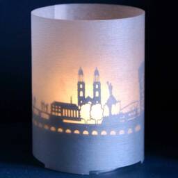 Zurich Skyline Gift Tube Shadow Play - Mesmerizing Candle Projection, Perfect Souvenir