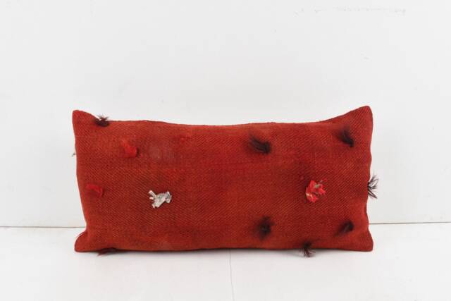 Kilim Lumbar Pillow Cover 12x24 Turkish Bohemian Cushion - image 1