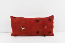 Kilim Lumbar Pillow Cover 12x24 Turkish Bohemian Cushion - thumbnail 1