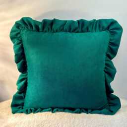 Decorative Velvet Frill Throw Pillow Cover - Festive Christmas Decor - thumbnail 2