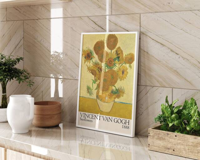 Vincent Van Gogh Sunflowers 1888 Printed Wall Art A3 A4 Classic Floral Impressionist Decor Gift - image 1