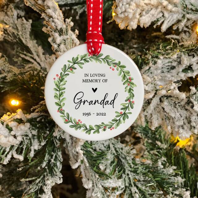 Memorial Tree Ornament - First Christmas Without You Gift Keepsake Dad Nan Grandparent Loss Bereavement Sympathy - image 1