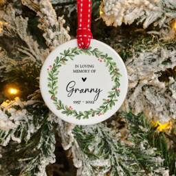 Memorial Tree Ornament - First Christmas Without You Gift Keepsake Dad Nan Grandparent Loss Bereavement Sympathy - thumbnail 2