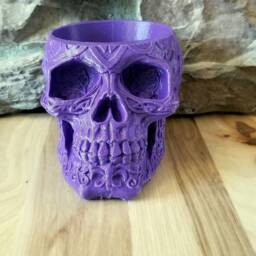 Day Of The Dead Skull 3D Printed Planter - thumbnail 3