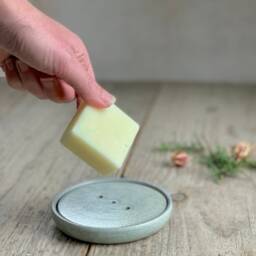 Handmade Stoneware Soap Dish Two-Part Pottery Design - thumbnail 3