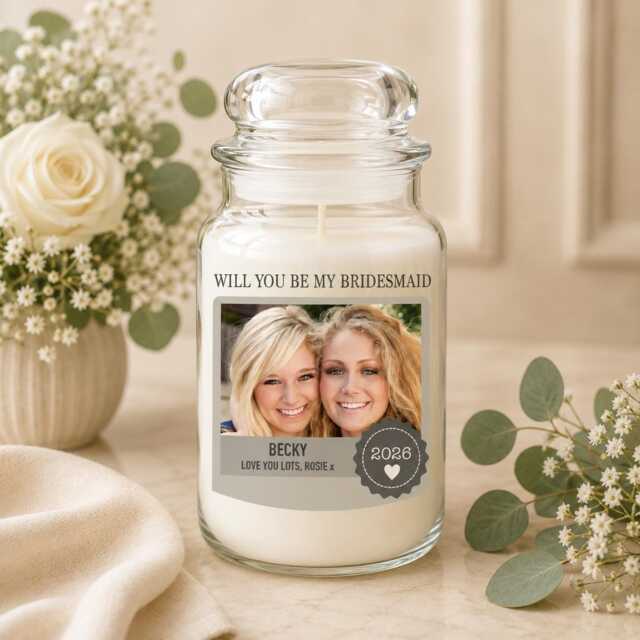 Candle Label- Bridesmaid Gift - Proposal Label Small Bridesmaids Will You Be My