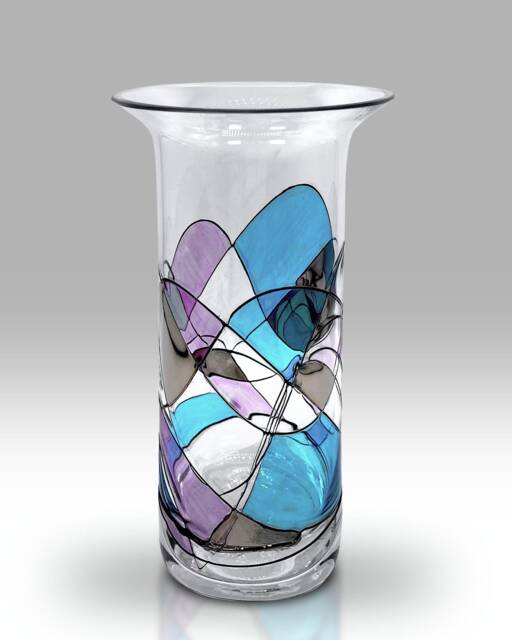 Mosaic Harmony Collection - Chorus Bouquet 22cm Vase By Nobile Glassware