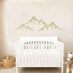Mountain Wall Decal Boy Girl Decor White Mountains Nursery Woodland Rustic Bedroom Toddler Kitchen X349 - thumbnail 3