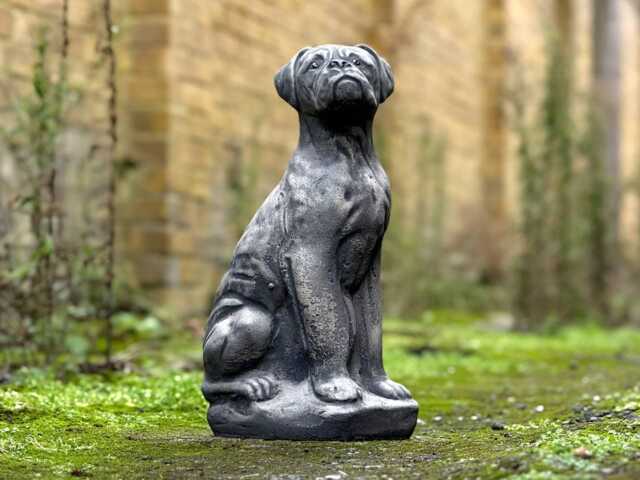 Outdoor Boxer Dog Figurine Concrete Sculpture Stone Memorial Statue Cement Pet Decoration Garden Ornament Dog Lover Gift Art - image 1