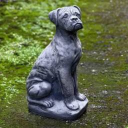 Outdoor Boxer Dog Figurine Concrete Sculpture Stone Memorial Statue Cement Pet Decoration Garden Ornament Dog Lover Gift Art - thumbnail 2