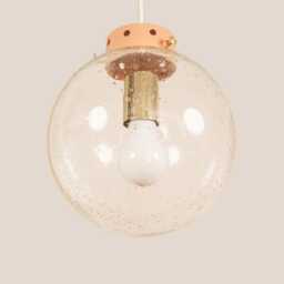 Ur??ka Vintage Pendant Light Mcm Hanging Handcrafted Glass Lamp Retro Ceiling Fixture Yugoslavia Gold Brass - thumbnail 3
