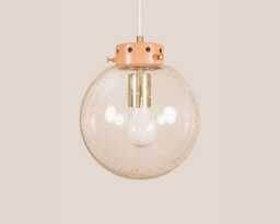 Ur??ka Vintage Pendant Light Mcm Hanging Handcrafted Glass Lamp Retro Ceiling Fixture Yugoslavia Gold Brass