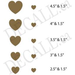 Peel & Stick Heart Wall Decals - Removable Vinyl Stickers Girly Nursery Decor Girl Room Sticker D047 - thumbnail 3