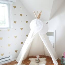 Peel & Stick Heart Wall Decals - Removable Vinyl Stickers Girly Nursery Decor Girl Room Sticker D047 - thumbnail 1