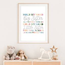 Girls Bedroom Decor, Nursery Prints, Sister Wall Art, Playroom Playroom, Art - thumbnail 2
