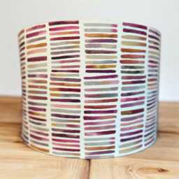 Clover Berry, Shades Of Pink & Red, Handmade Drum Lampshade/Pendant Shade, Home Decor - thumbnail 1