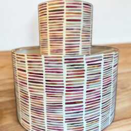 Clover Berry, Shades Of Pink & Red, Handmade Drum Lampshade/Pendant Shade, Home Decor - thumbnail 4