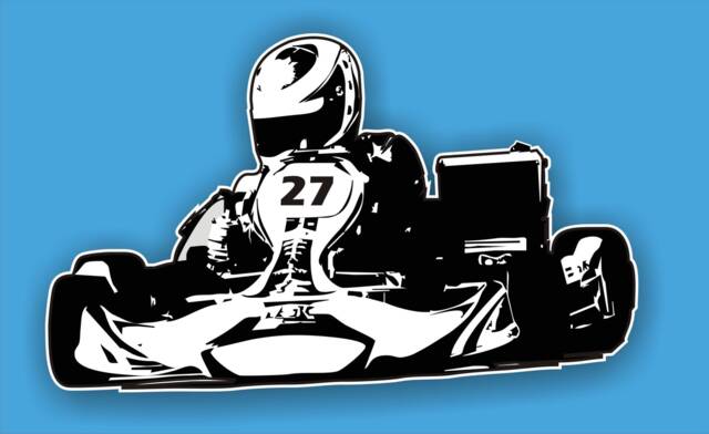 Karting, Racing Kart Large Sticker. Printed On High Quality Vinyl & Laminated. - Destinations Outside UK 2-3 Week Delivery - image 1