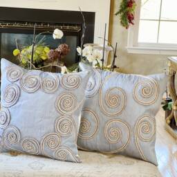 Abaca Throw Pillow Cover Natural Fiber Accent Cushion, 20x20 - thumbnail 2