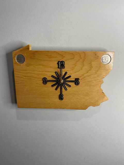 Pennsylvania Handmade State Quarter Clock. Choice Of Wood. Inlaid Quarters. Customizable - image 1