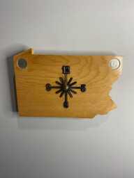 Pennsylvania Handmade State Quarter Clock. Choice Of Wood. Inlaid Quarters. Customizable