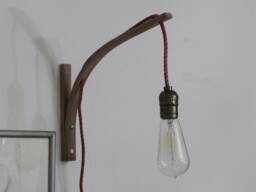 Wall Sconce Wood Lamp Modern Steam Bent Lighting Rustic With Rope Light Fixture Minimalist Handmade Wooden Lamp Walnut - thumbnail 1
