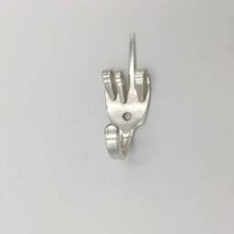 Mini Fork You Key Hook Vintage Reclaimed Silverware Wall Silverplate Hangers - thumbnail 3